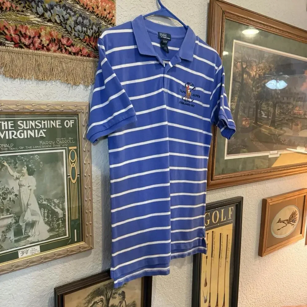 Vintage Polo Ralph‎ Lauren Rugby Horse Designer Shirt Size Boys XL Men’s Small